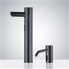 Fontana Bavaria Black Tripod Motion Sensor Faucet & Deck Mount Automatic Liquid Soap Dispenser For Restrooms